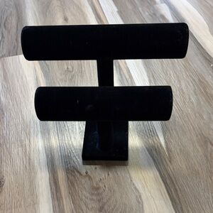Hobby Lobby Black Velvet Double Tier Jewelry Stand